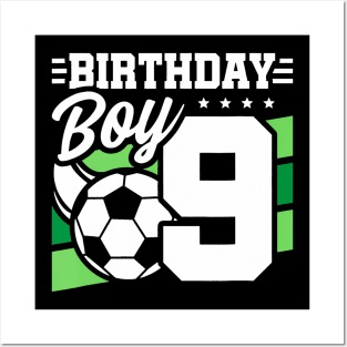 Soccer Birthday Party  Year Old Boy 9th Birthday Posters and Art